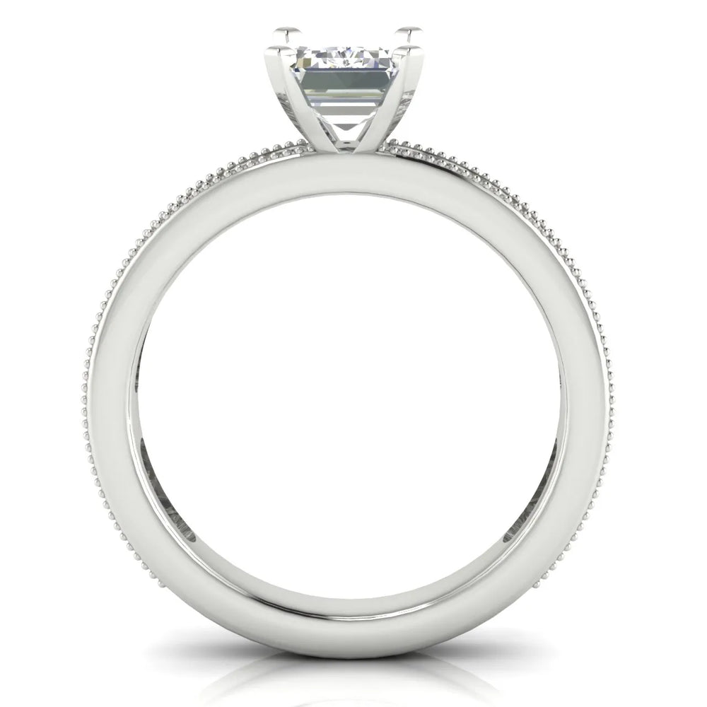 Vintage-Inspired Accent Solitaire Ring