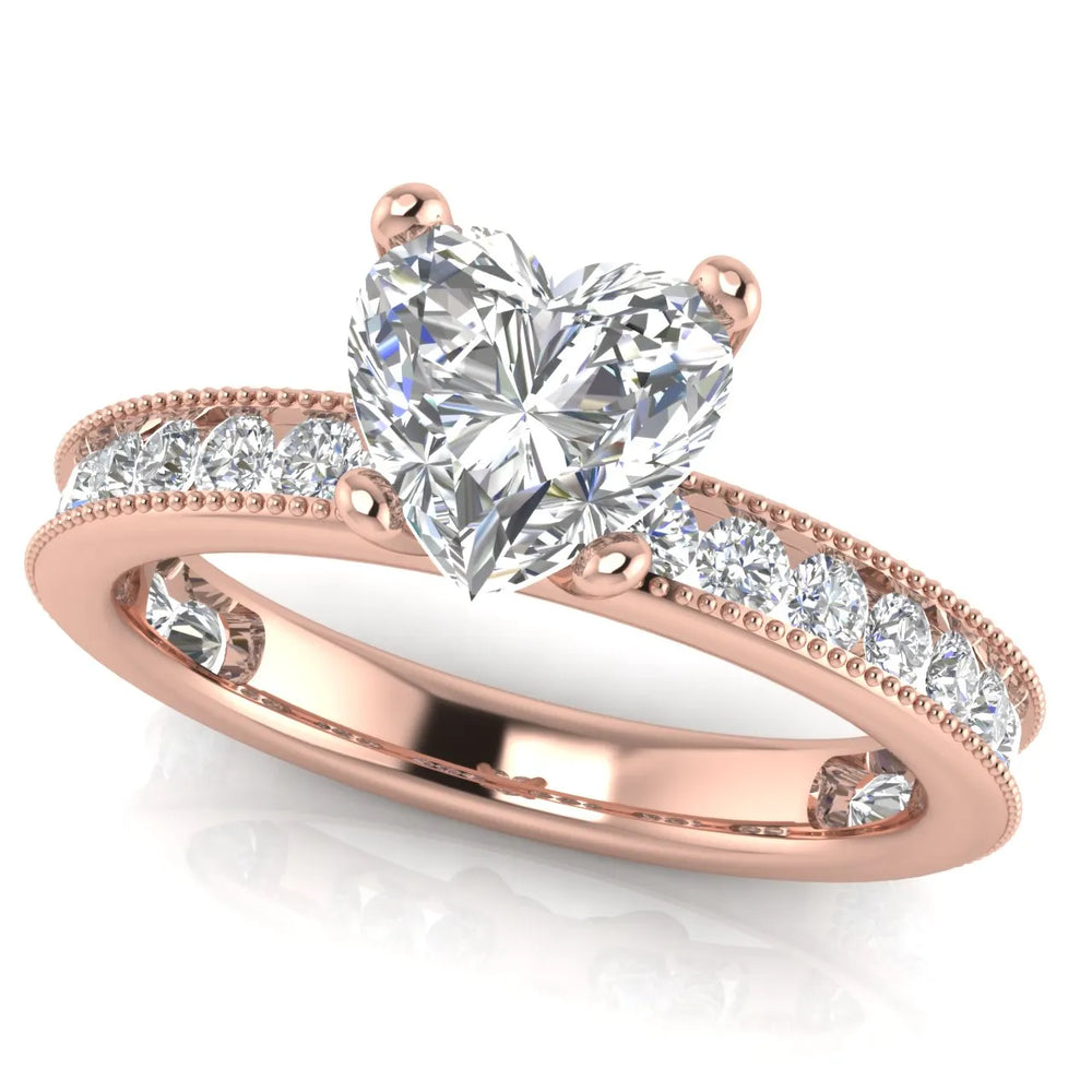 Vintage-Inspired Accent Solitaire Ring