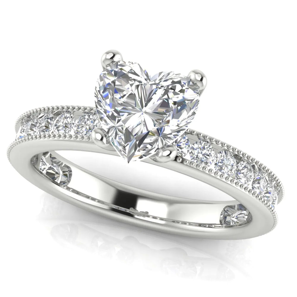 Vintage-Inspired Accent Solitaire Ring
