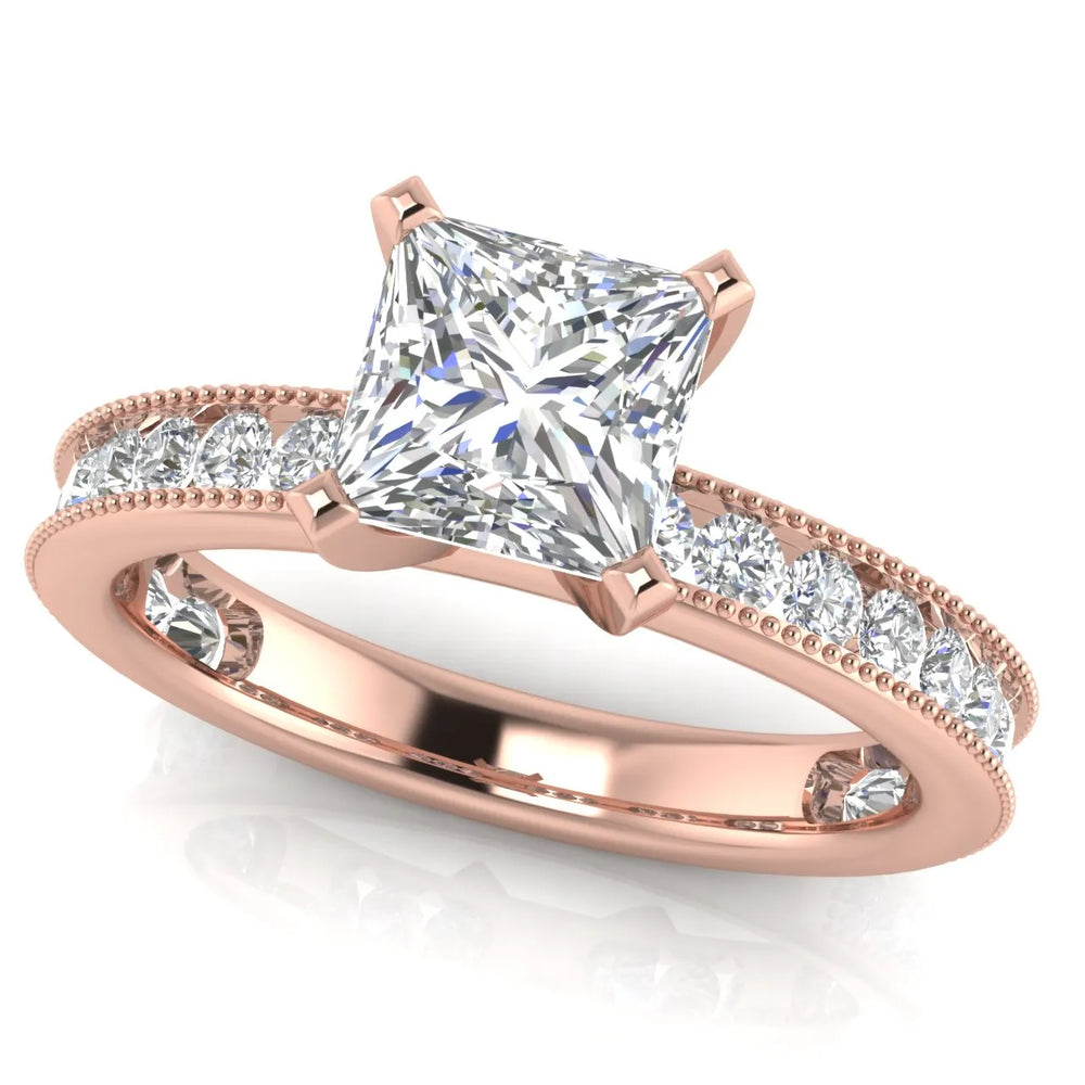 Vintage-Inspired Accent Solitaire Ring