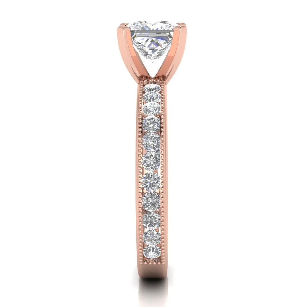 Vintage-Inspired Accent Solitaire Ring