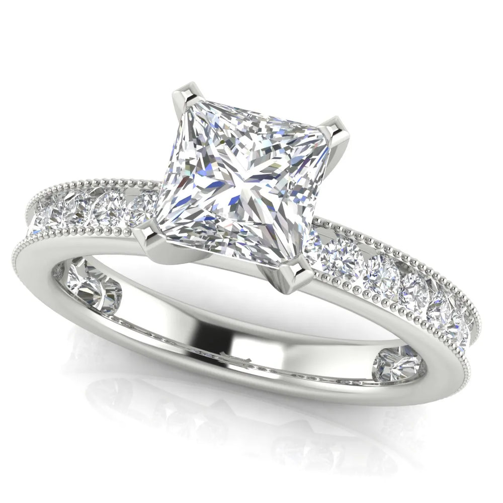 Vintage-Inspired Accent Solitaire Ring