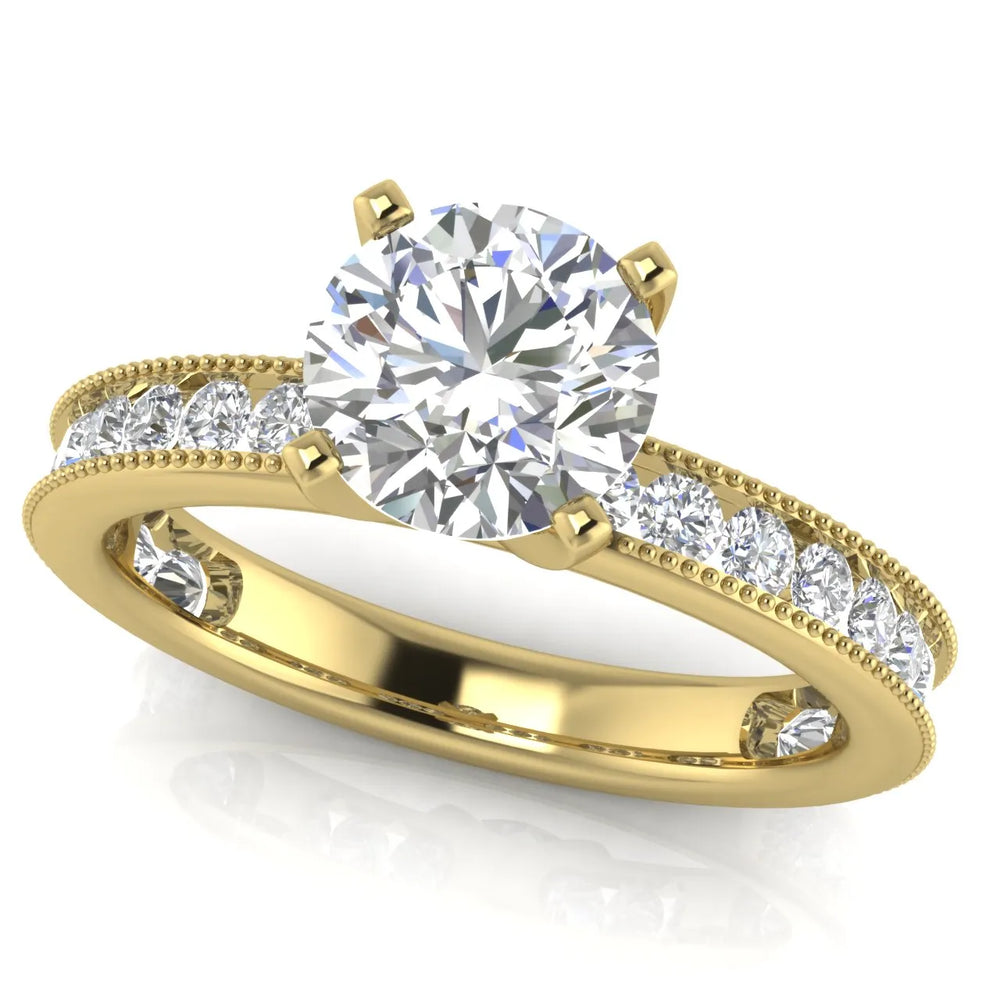 Vintage-Inspired Accent Solitaire Ring