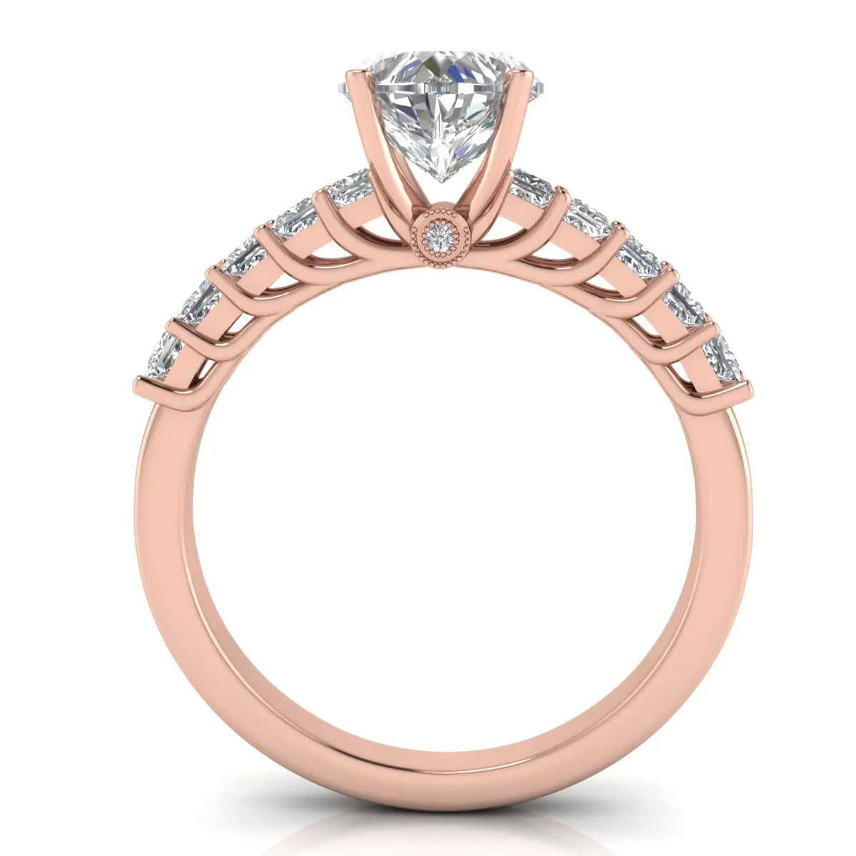 Vintage-Inspired Accent Engagement Ring