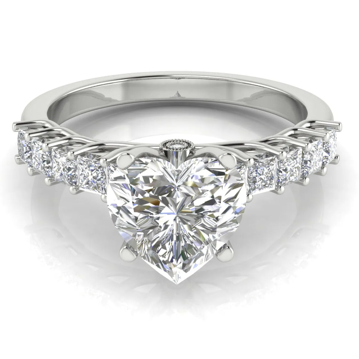 Vintage-Inspired Accent Engagement Ring