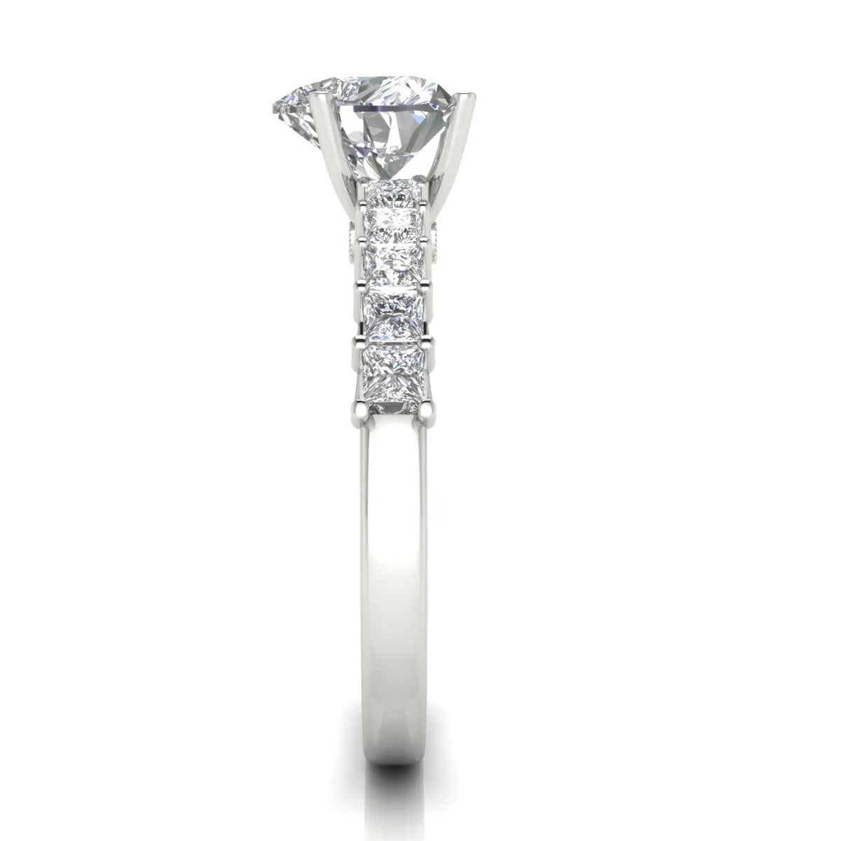 Vintage-Inspired Accent Engagement Ring