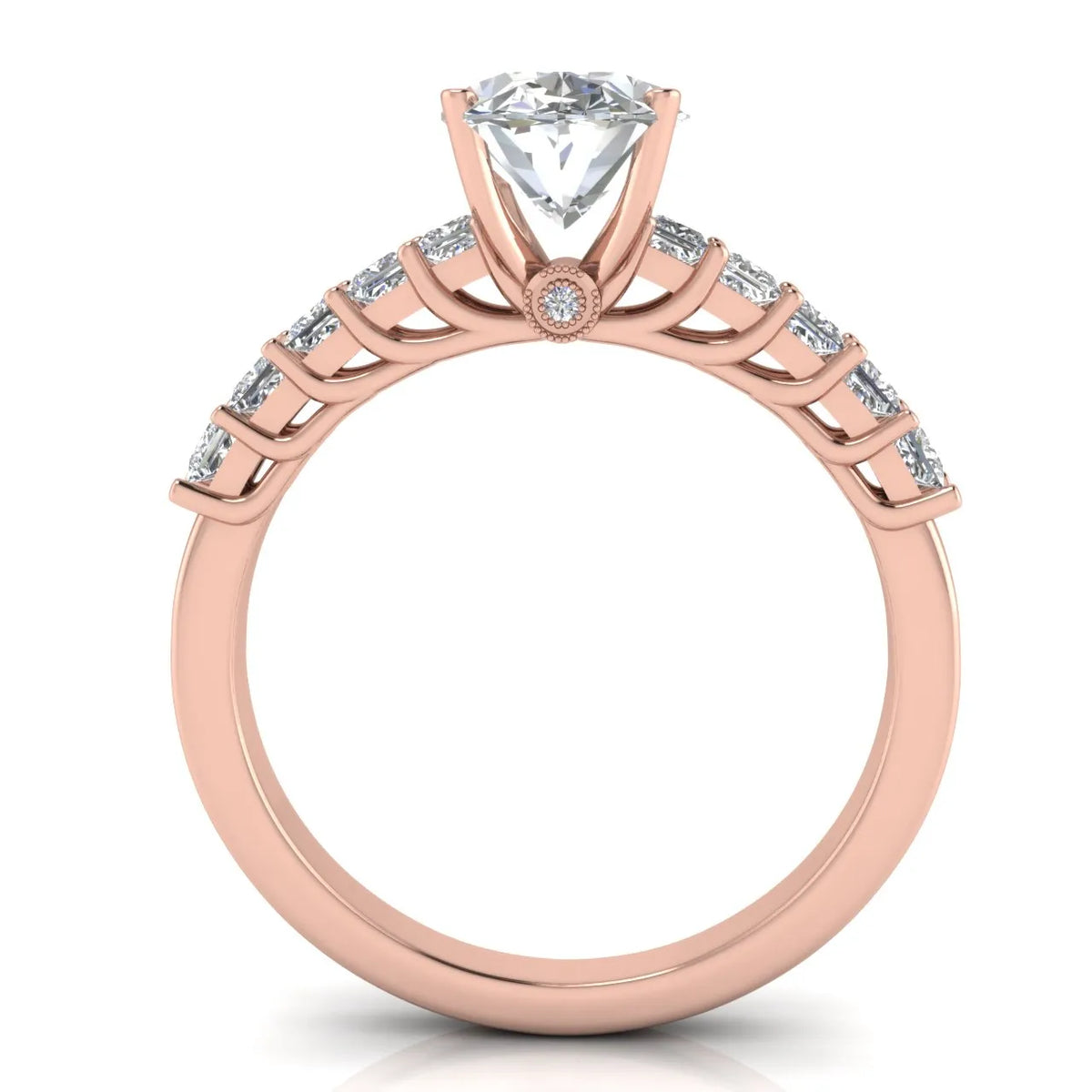 Vintage-Inspired Accent Engagement Ring