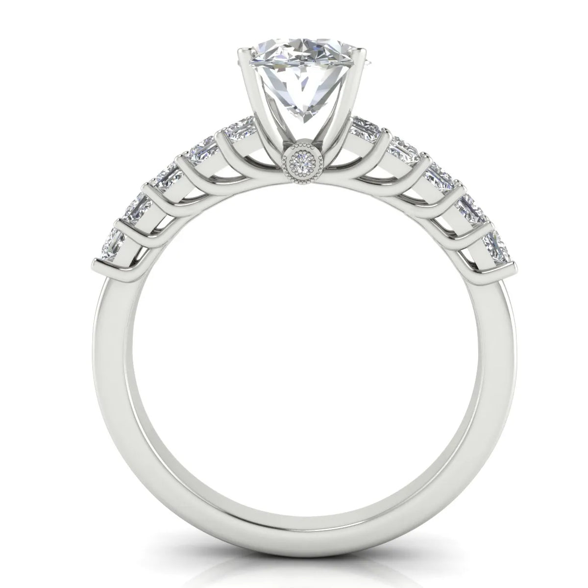 Vintage-Inspired Accent Engagement Ring