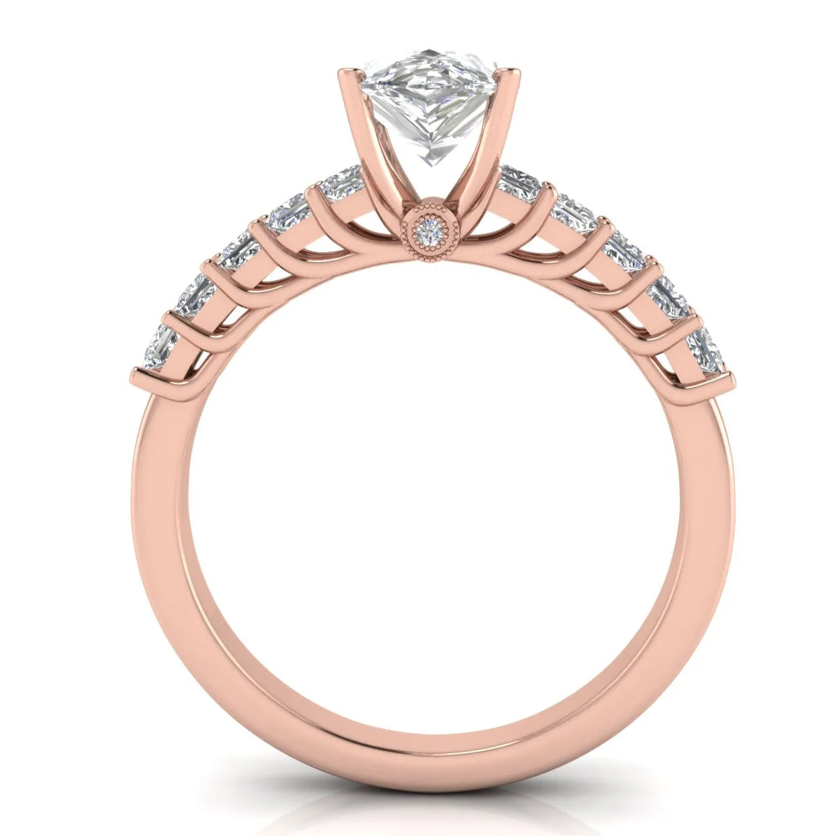 Vintage-Inspired Accent Engagement Ring