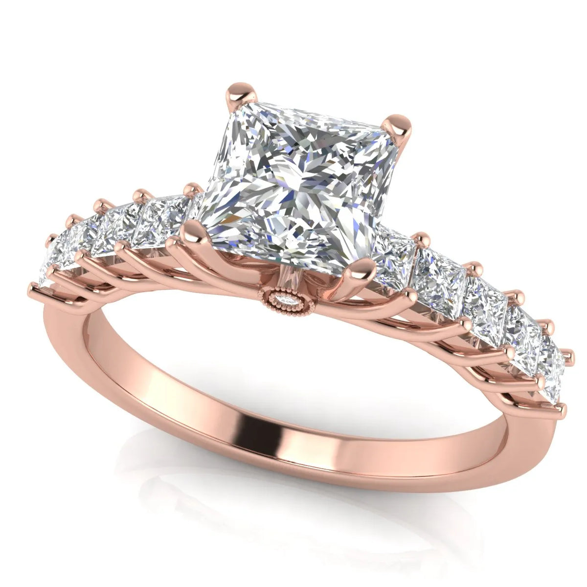 Vintage-Inspired Accent Engagement Ring