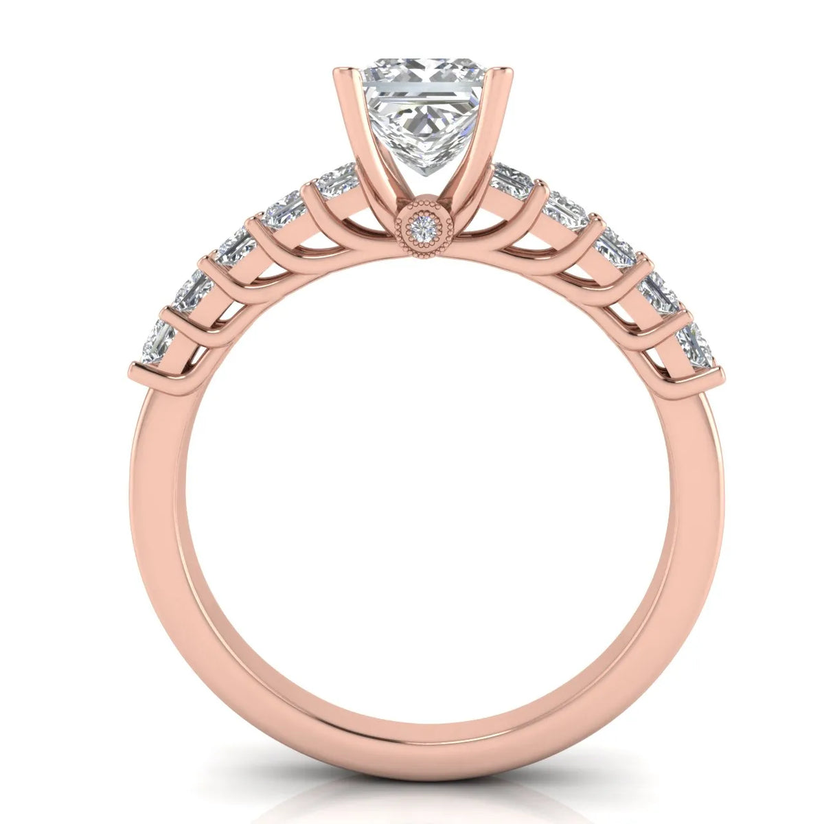 Vintage-Inspired Accent Engagement Ring