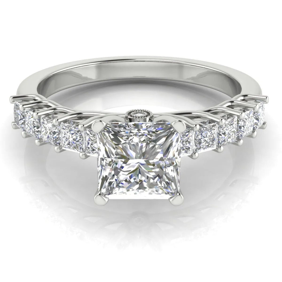 Vintage-Inspired Accent Engagement Ring