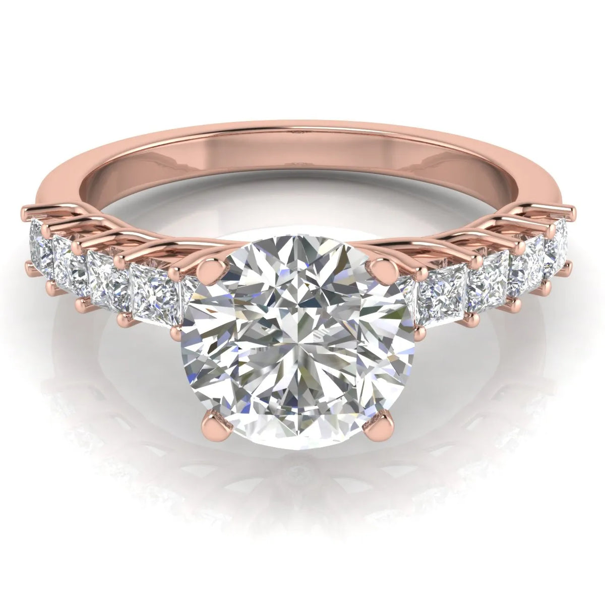 Vintage-Inspired Accent Engagement Ring