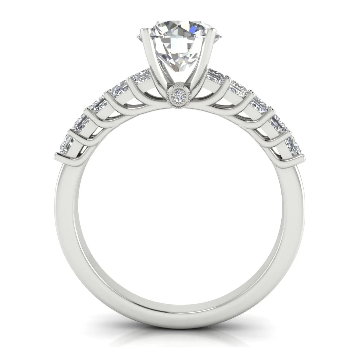 Vintage-Inspired Accent Engagement Ring