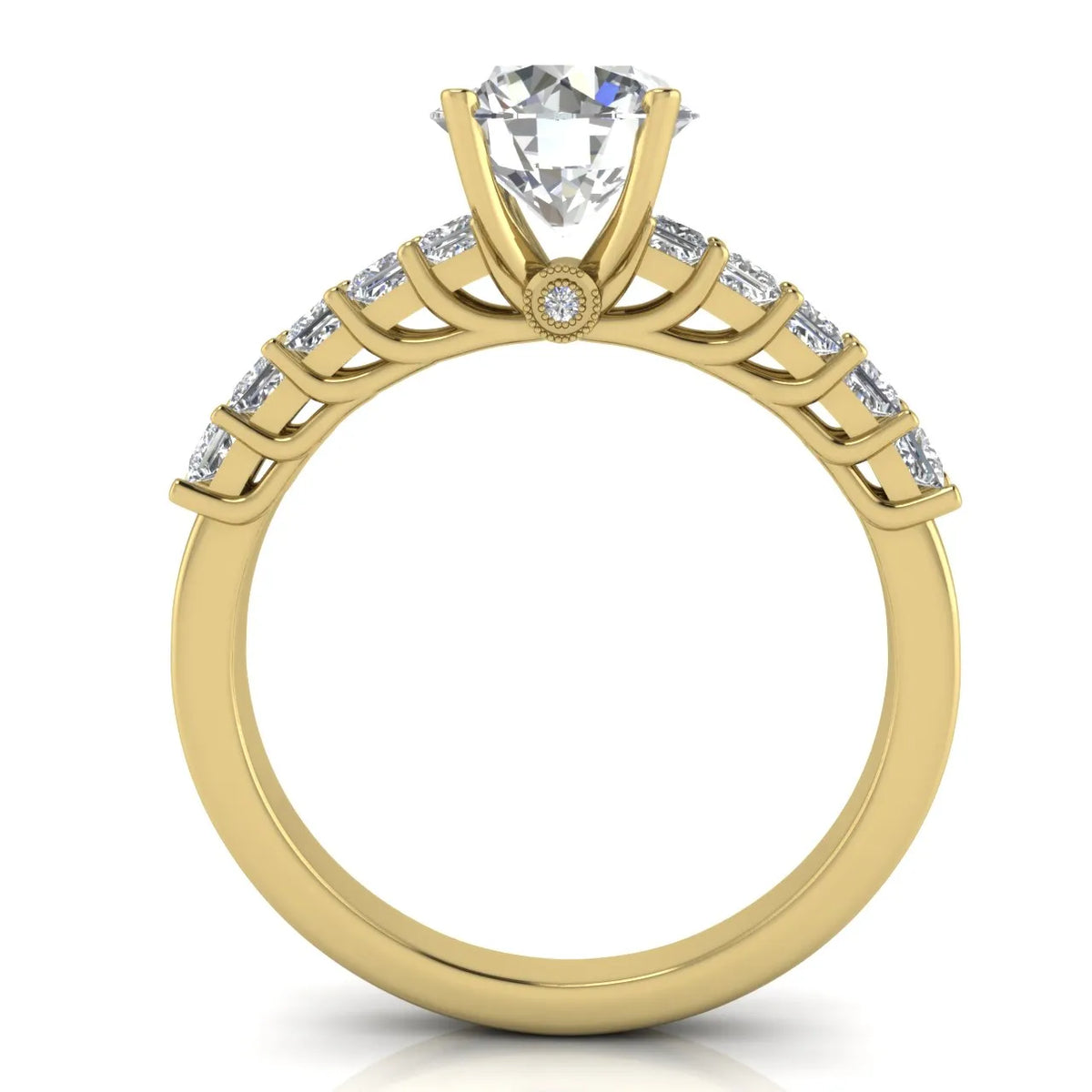 Vintage-Inspired Accent Engagement Ring