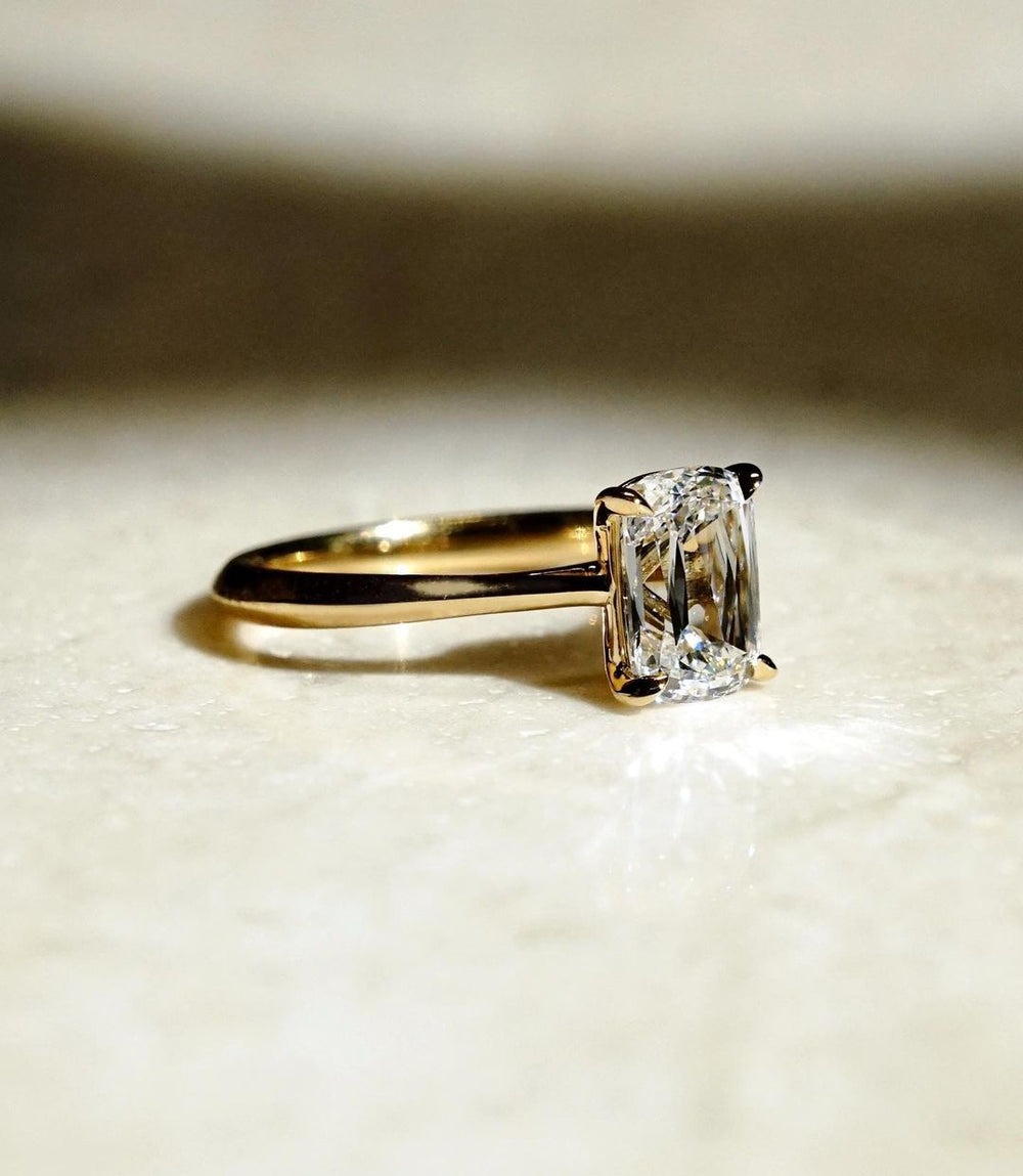 Criss Cut Labgrown Engagement Ring