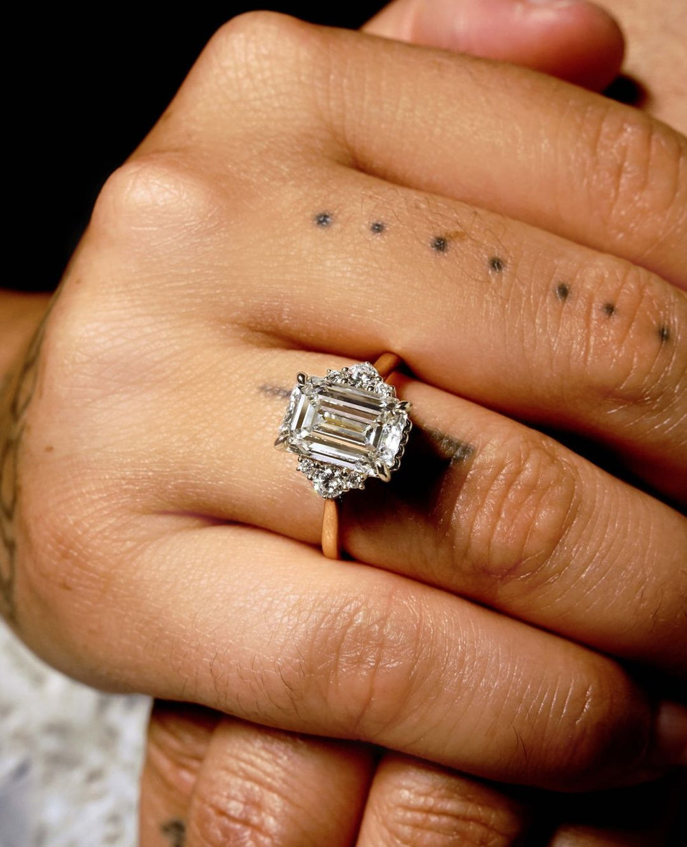 Emerald Cut Labgrown Engagement Ring