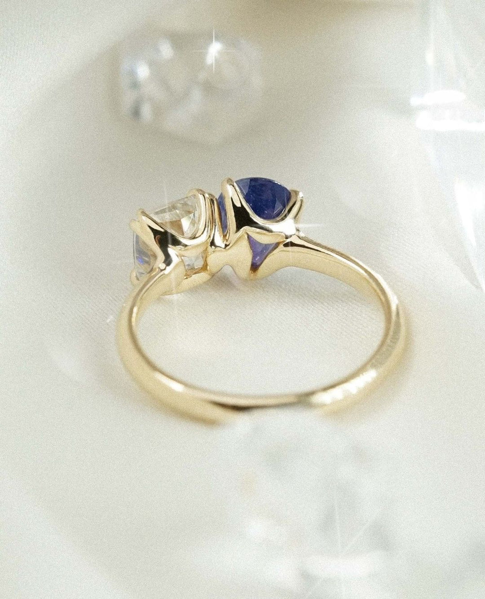 Toi Et Moi Cushion & Oval Cut Labgrown Engagement Ring