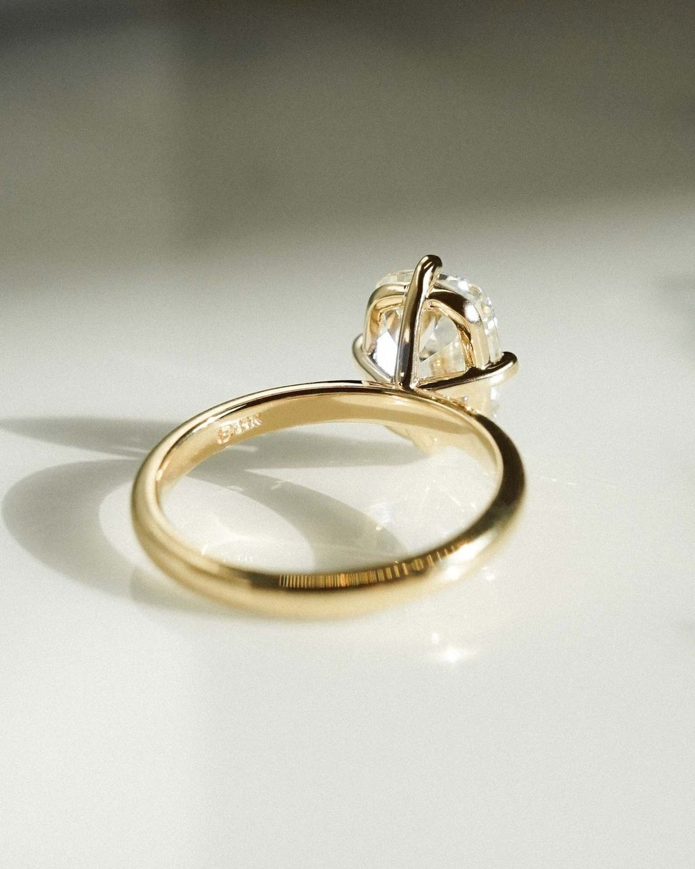 Old Mine Cushion Cut Labgrown Engagement Ring