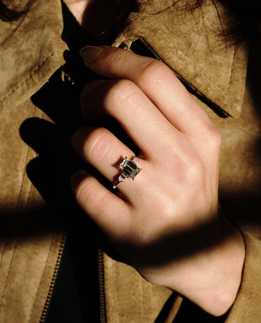 Emerald Cut Labgrown Engagement Ring