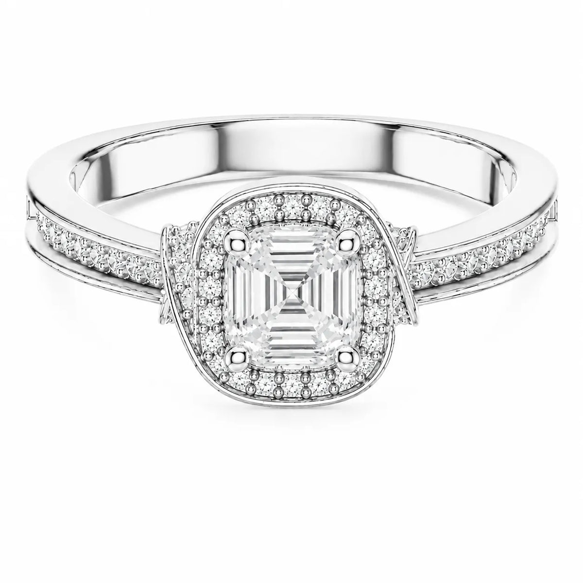 Whisper of Love Ring with Halo Setting