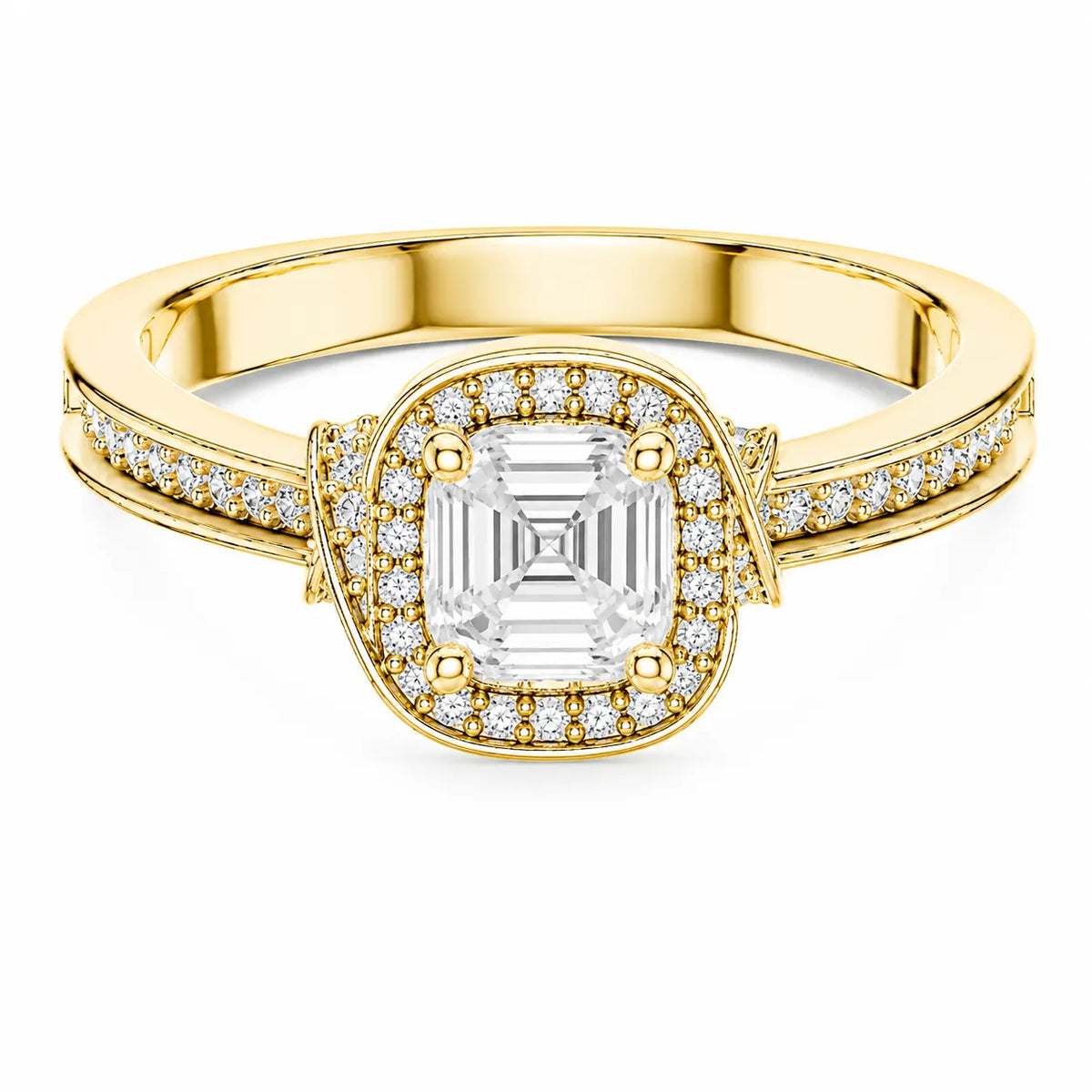 Whisper of Love Ring with Halo Setting