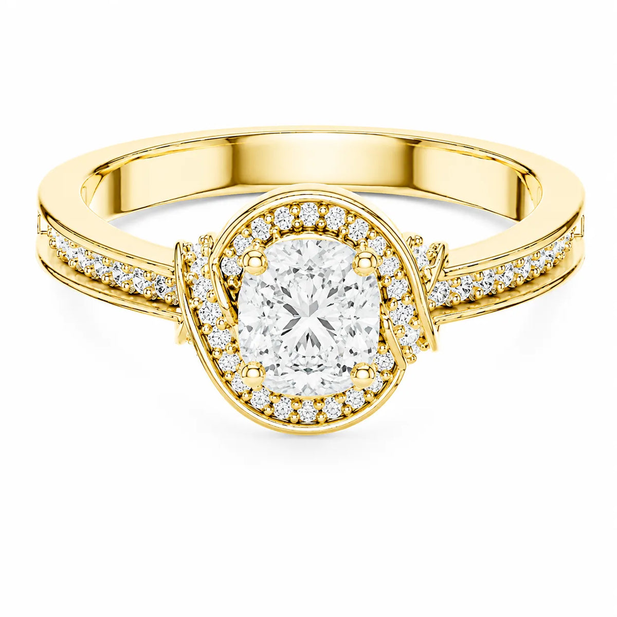 Whisper of Love Ring with Halo Setting