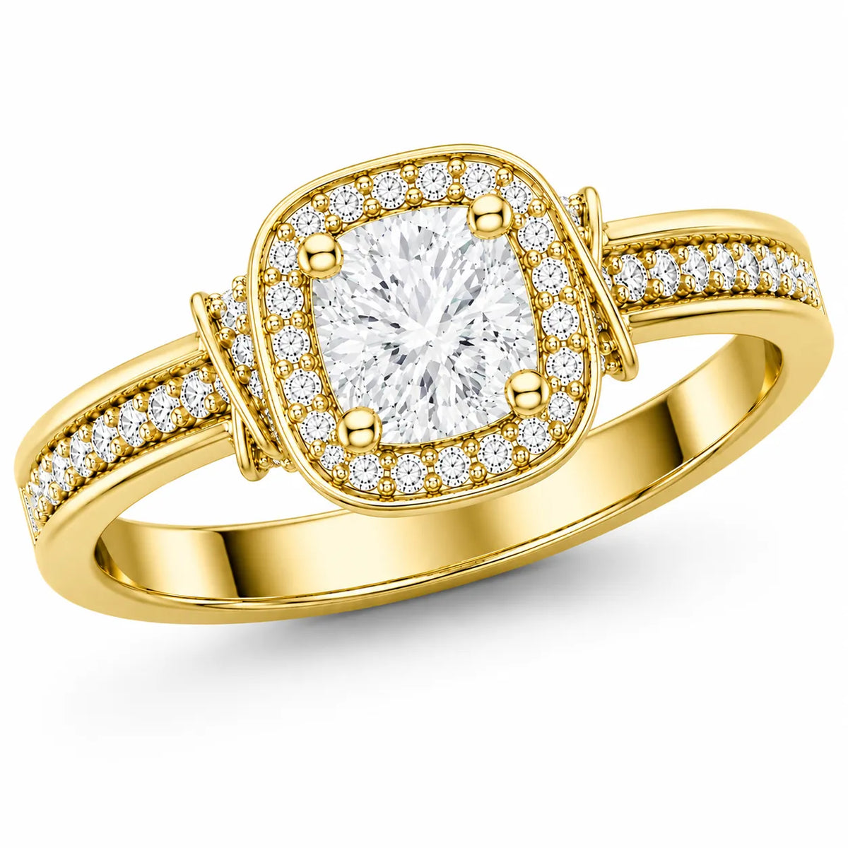 Whisper of Love Ring with Halo Setting