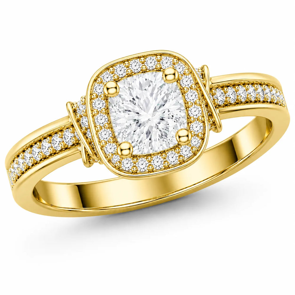 Whisper of Love Ring with Halo Setting