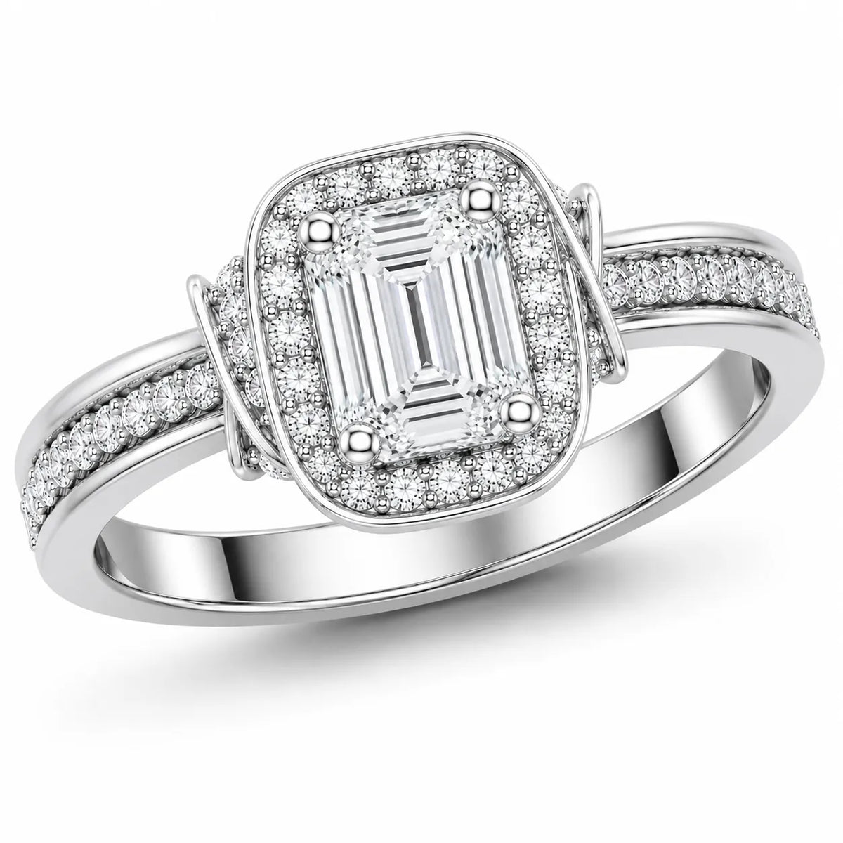 Whisper of Love Ring with Halo Setting