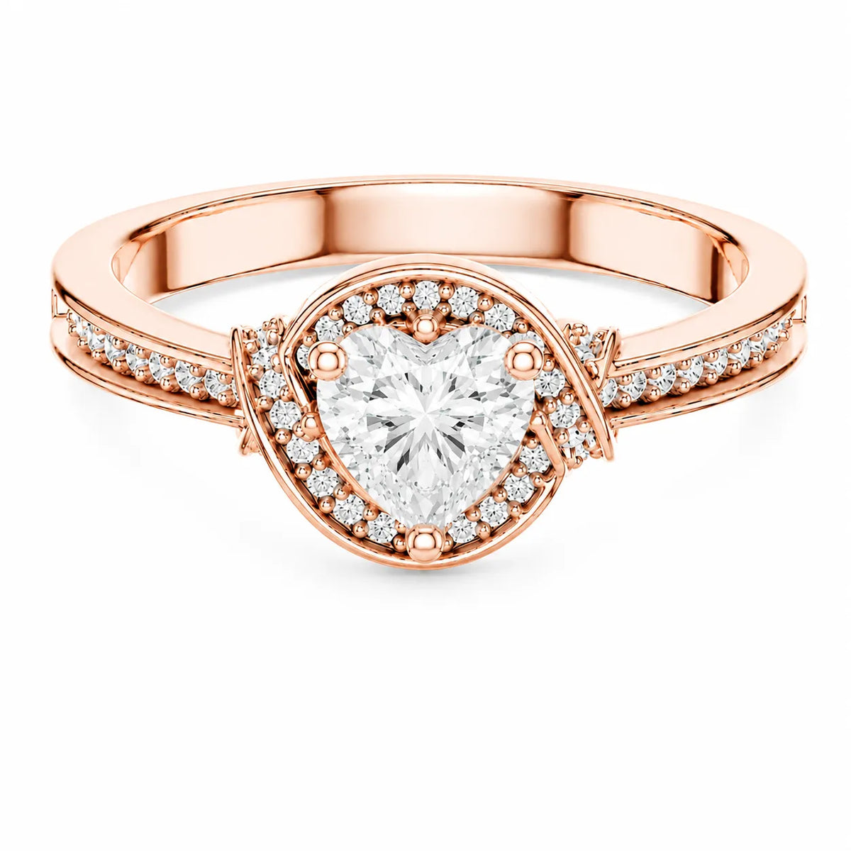 Whisper of Love Ring with Halo Setting
