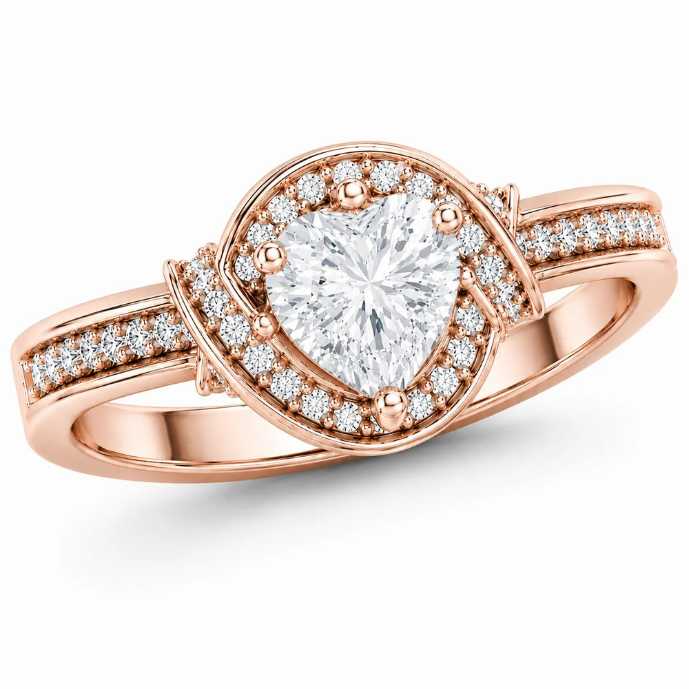 Whisper of Love Ring with Halo Setting