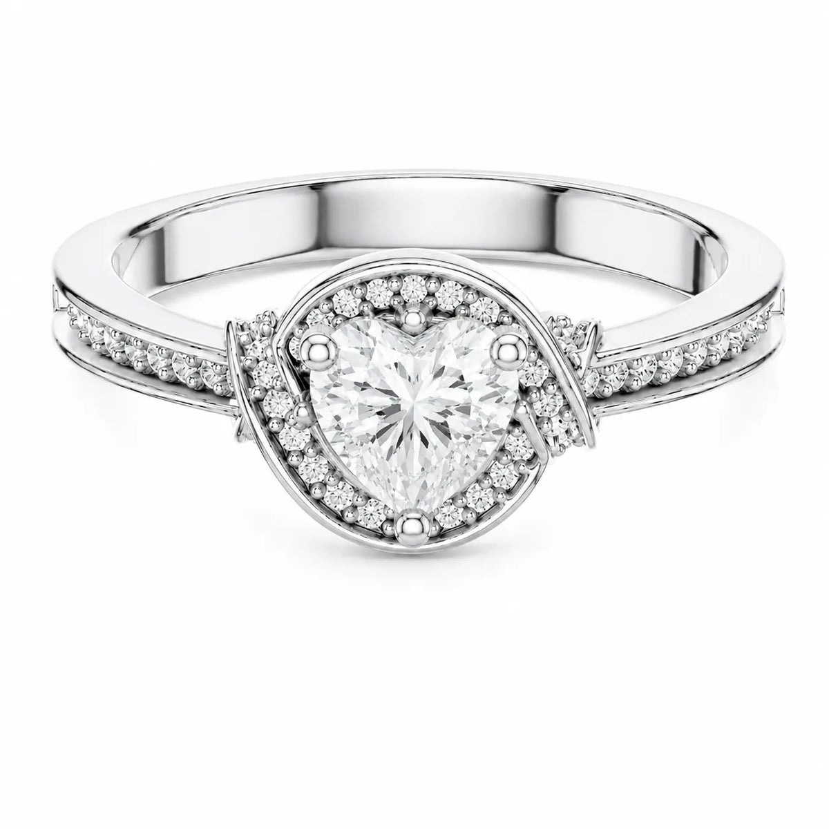 Whisper of Love Ring with Halo Setting