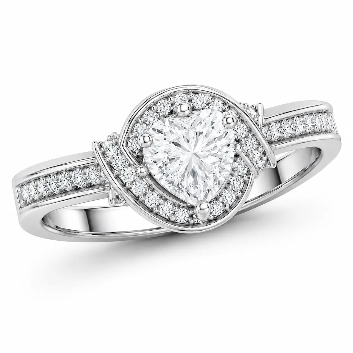 Whisper of Love Ring with Halo Setting