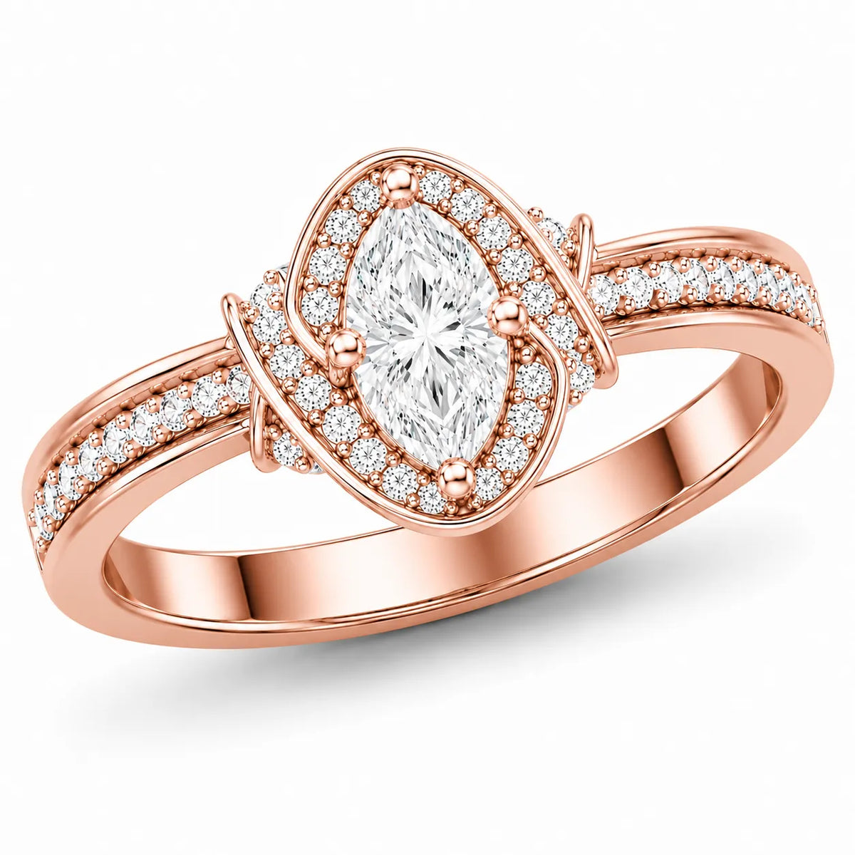 Whisper of Love Ring with Halo Setting
