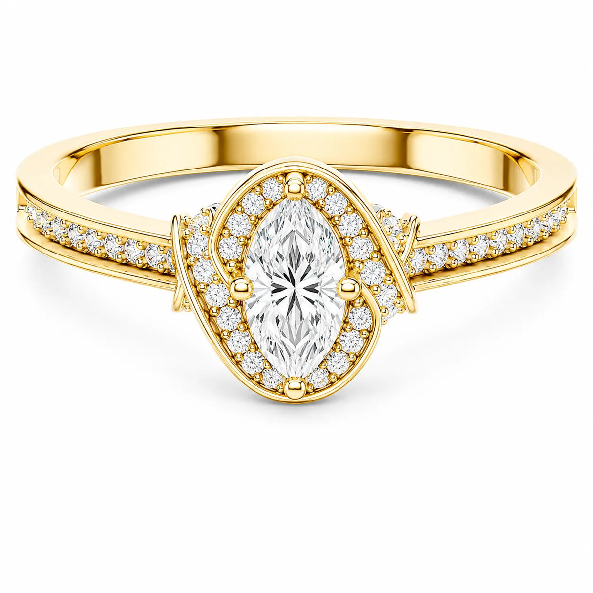 Whisper of Love Ring with Halo Setting