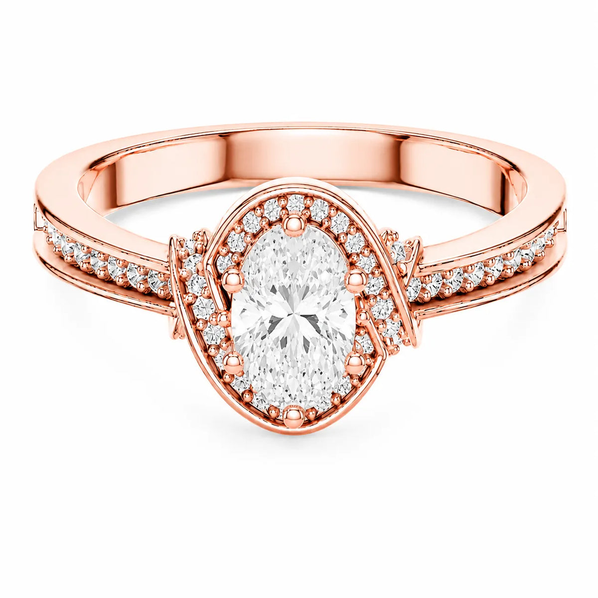 Whisper of Love Ring with Halo Setting