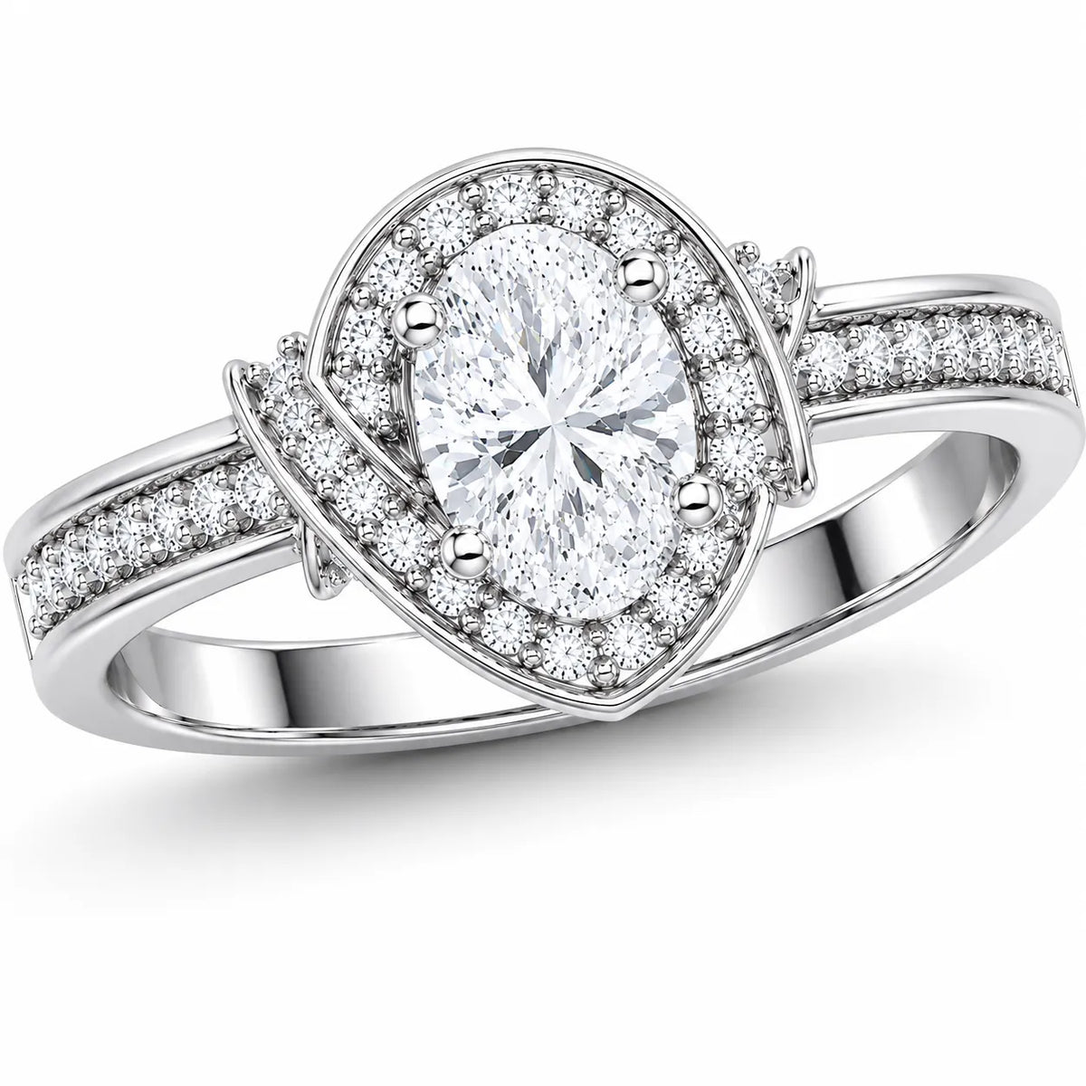 Whisper of Love Ring with Halo Setting