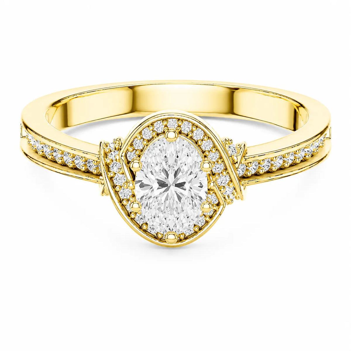 Whisper of Love Ring with Halo Setting