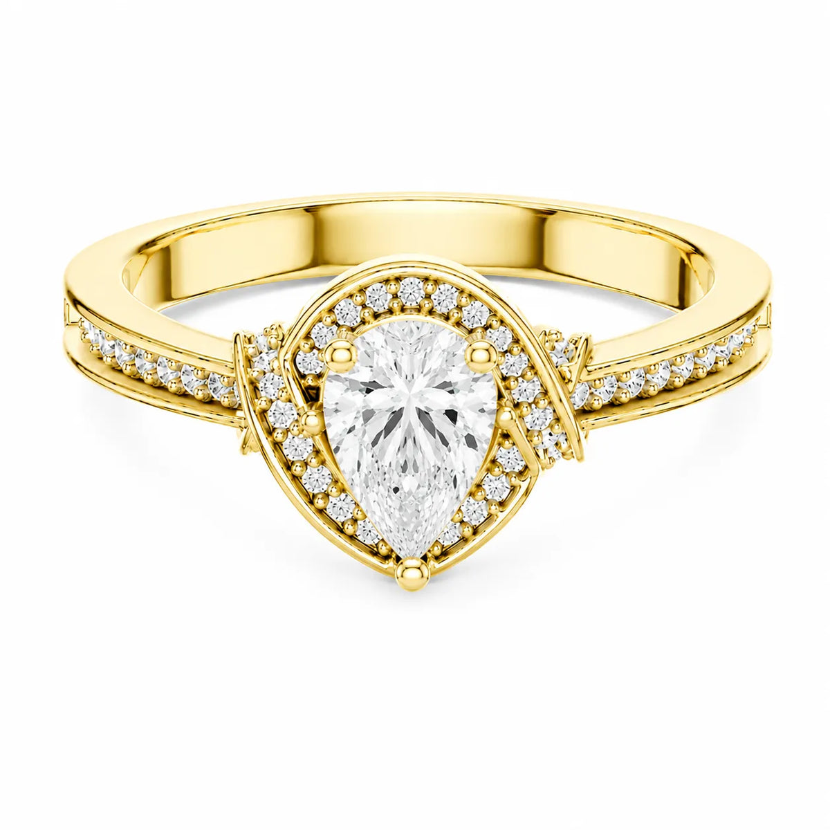 Whisper of Love Ring with Halo Setting