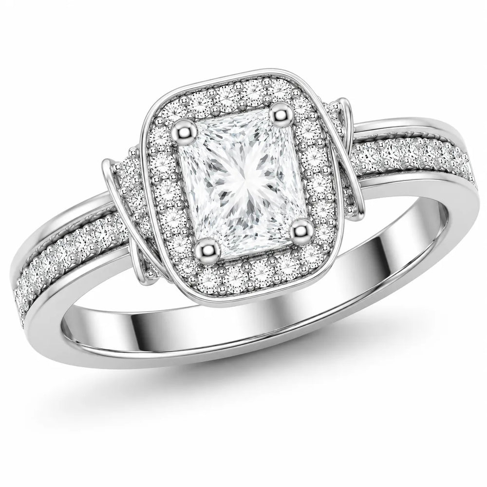 Whisper of Love Ring with Halo Setting