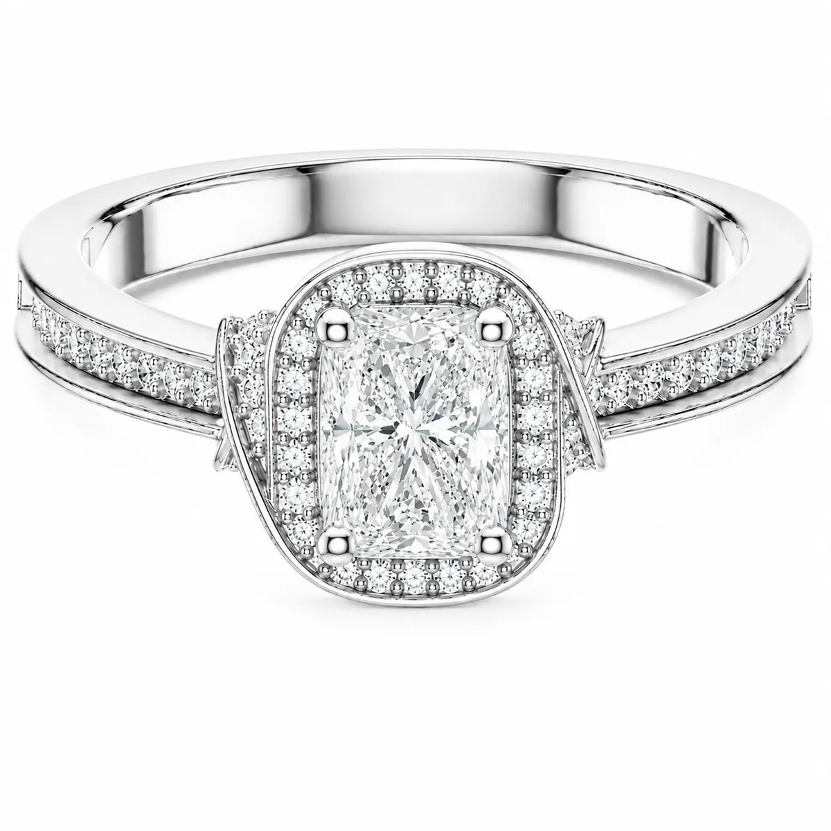 Whisper of Love Ring with Halo Setting