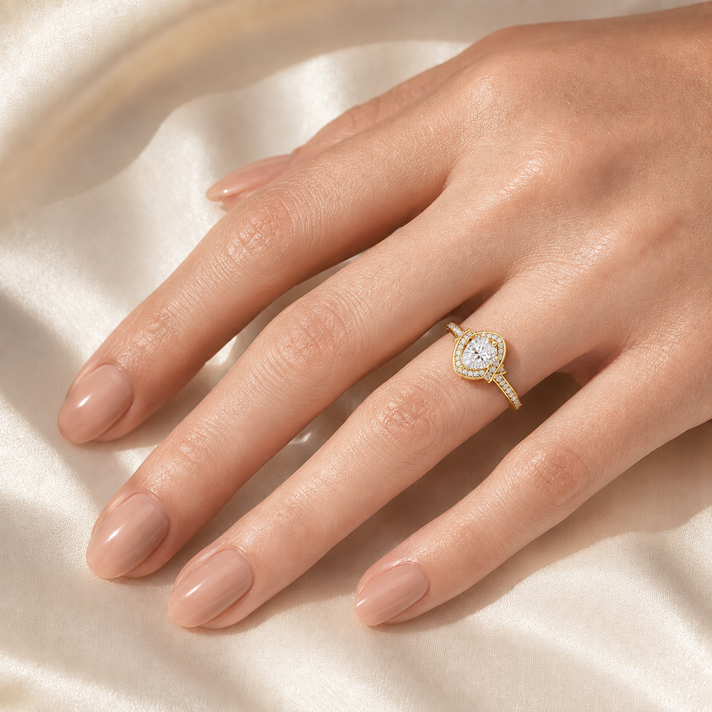 Whisper of Love Ring with Halo Setting