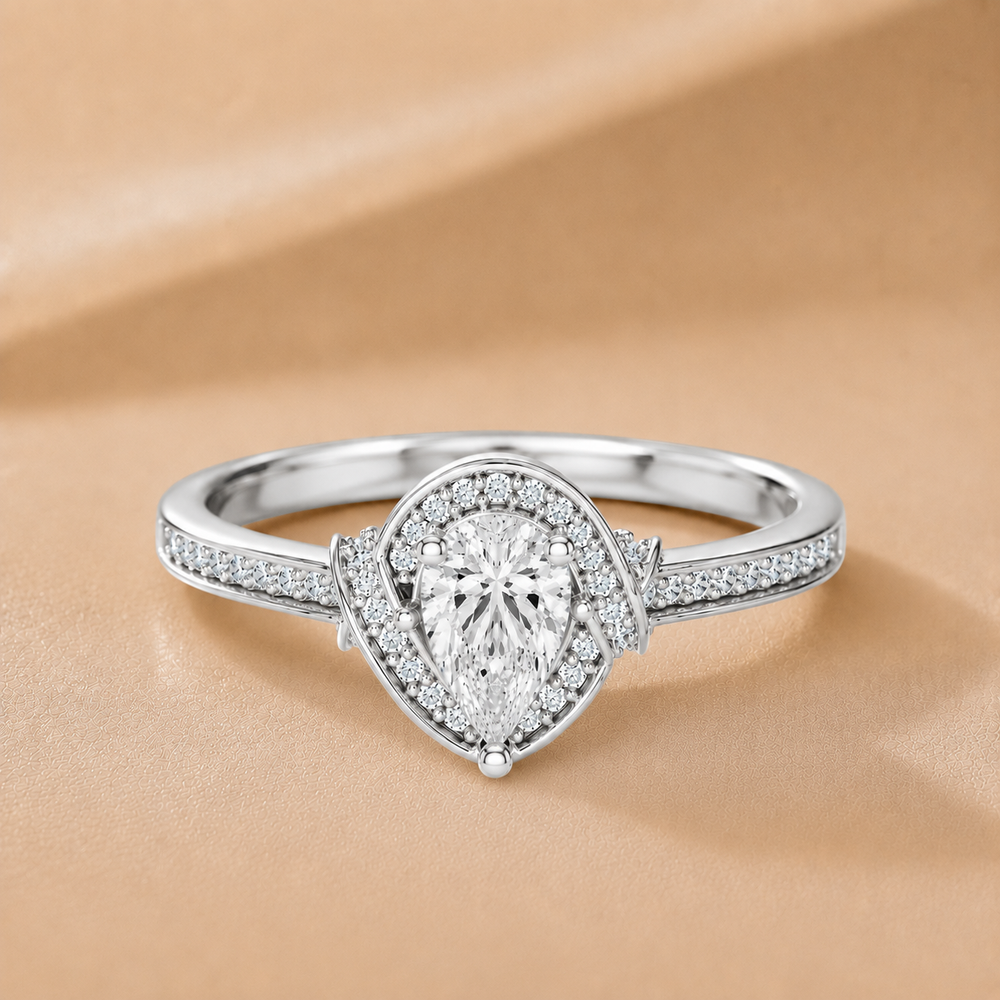 Whisper of Love Ring with Halo Setting