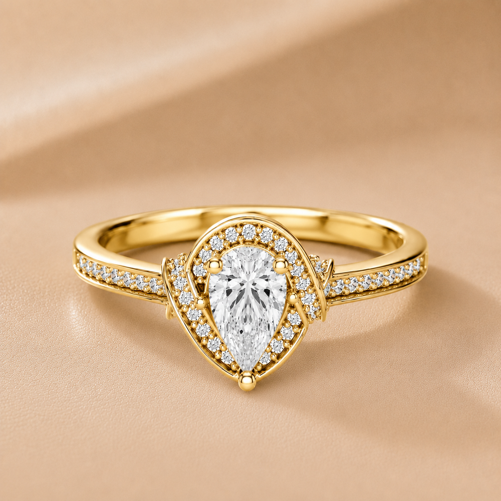 Whisper of Love Ring with Halo Setting