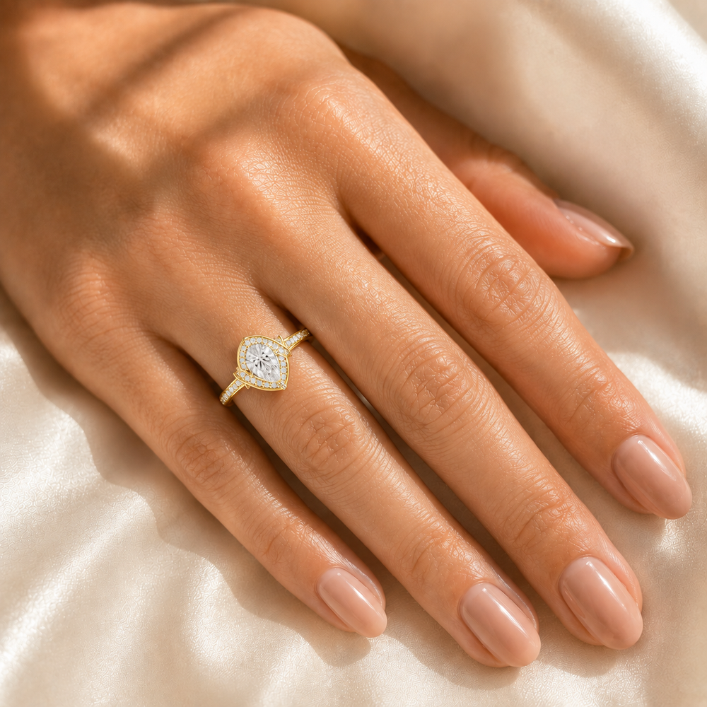 Whisper of Love Ring with Halo Setting
