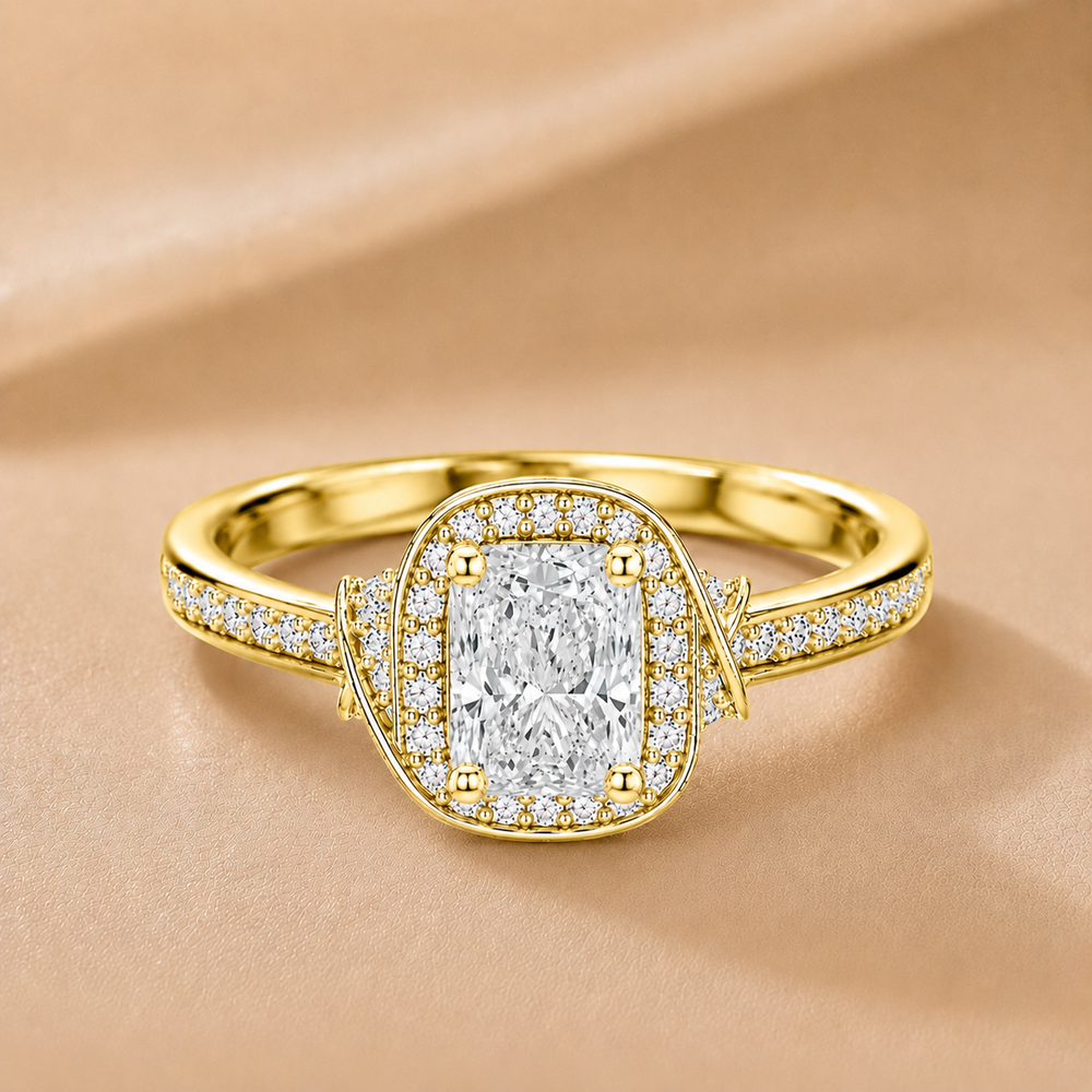 Whisper of Love Ring with Halo Setting
