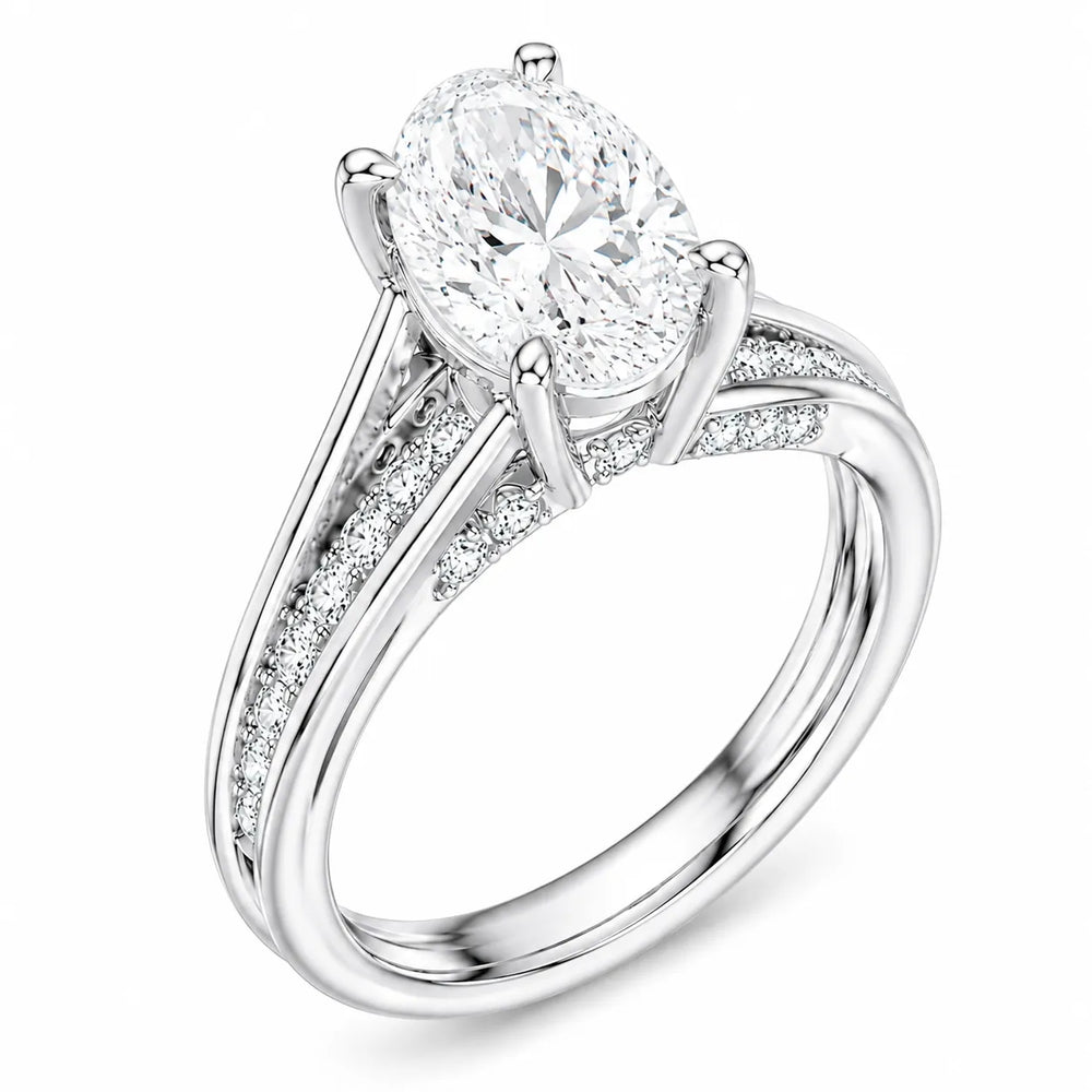 Step-Cut Harmony Radiance Halo Ring