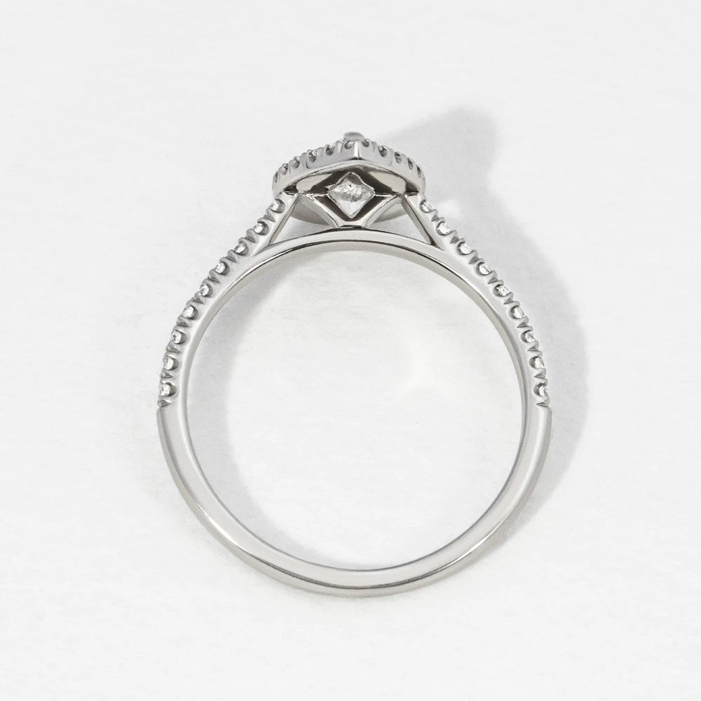 Elongated Pear Cut Labgrown Engagement Ring