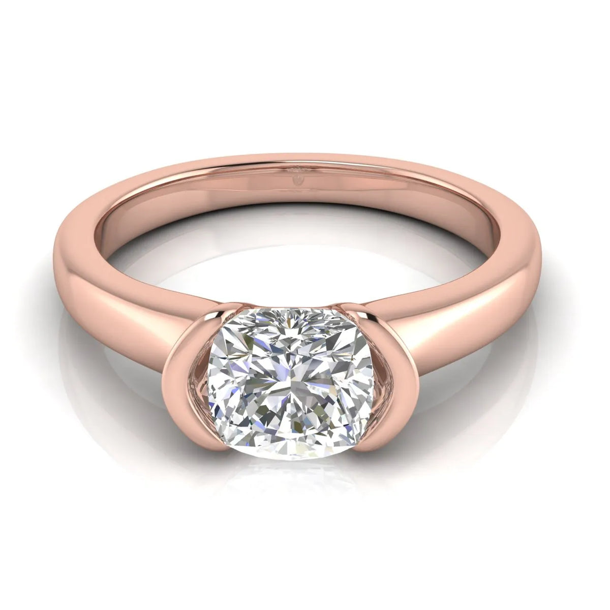 Modern Bezel-Inspired Solitaire Ring
